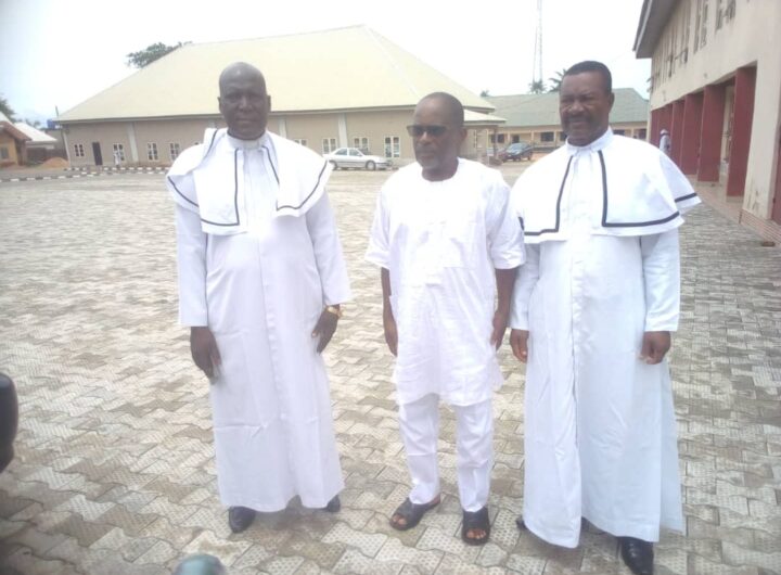 Rev. Dr. Augustine Akpen Leva and other during the one day fasting and prayers in NKST Iortyer Makurdi