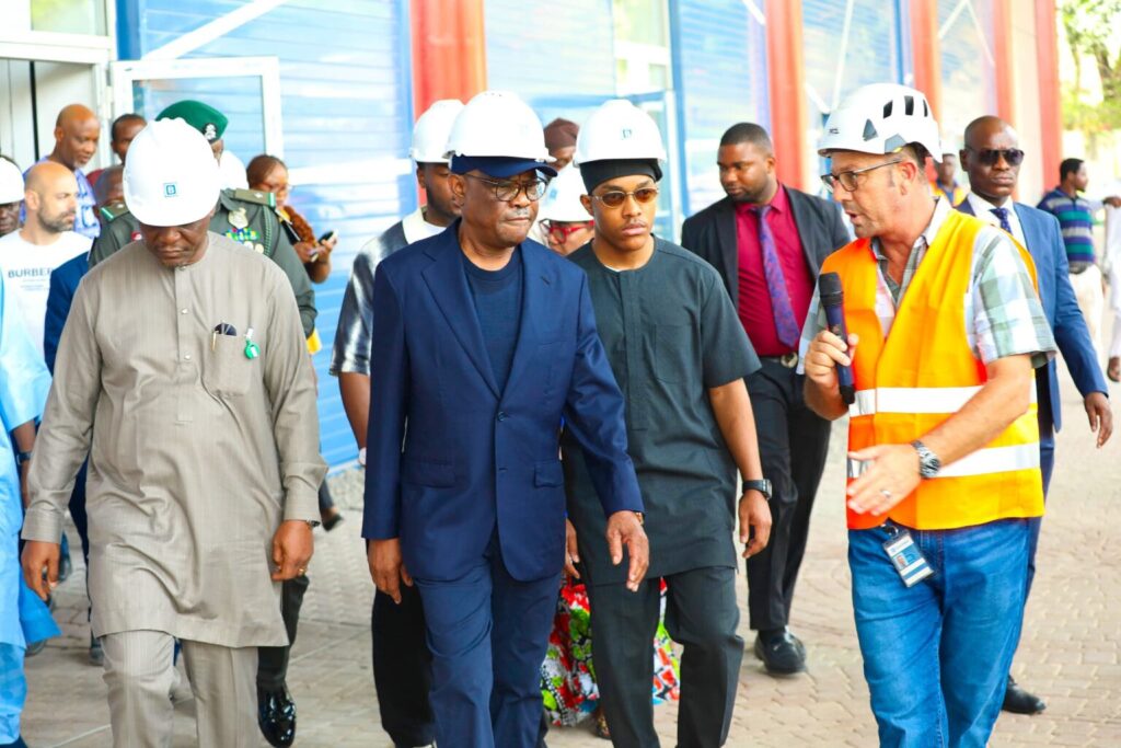 FCT Minister, Nyesom Wike inspecting projects on Wednesday in Abuja