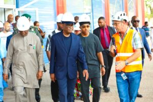 FCT Minister, Nyesom Wike inspecting projects on Wednesday in Abuja