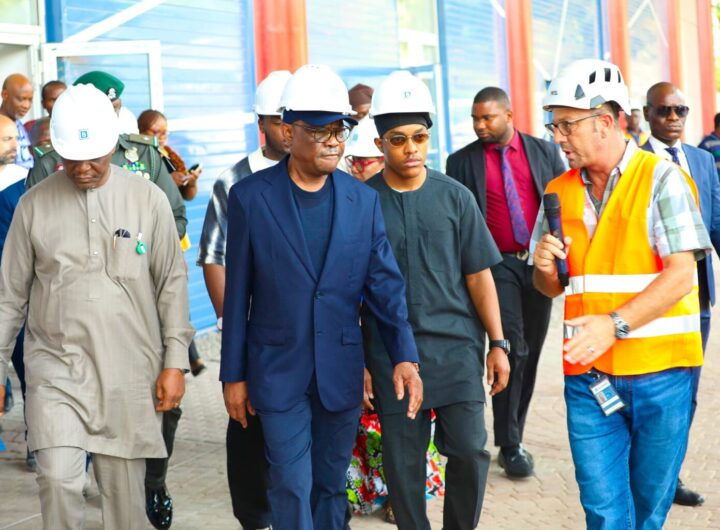 FCT Minister, Nyesom Wike inspecting projects on Wednesday in Abuja