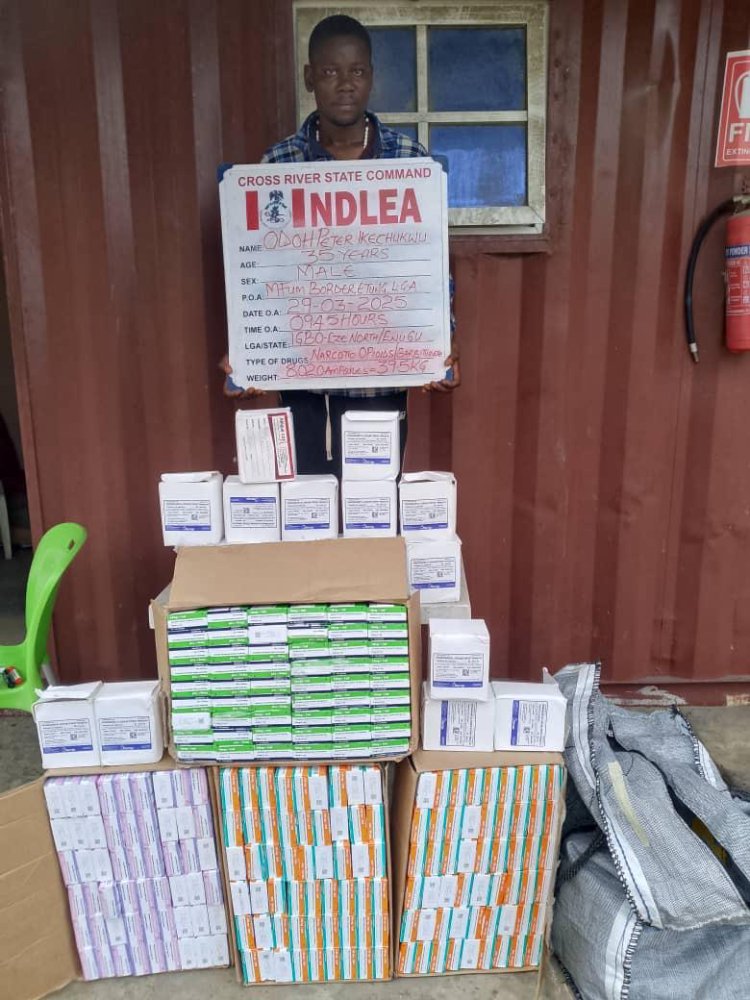 NDLEA arrests trans-border drug trafficker with 8,740 ampoules of fentanyl injection, others 2