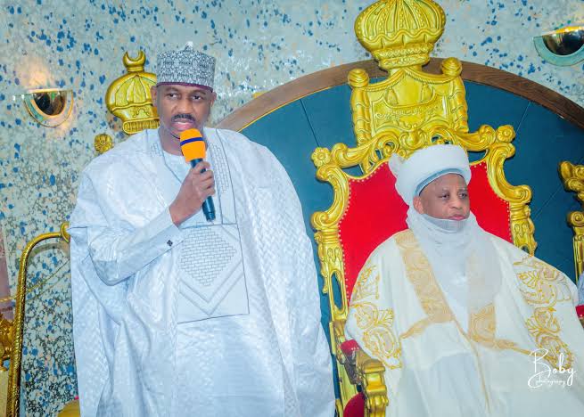 Sokoto State Governor, Ahmed Aliyu pays Sallah homage to the Sultan and President General, Nigeria Supreme Council for Islamic Affairs, Mohammad Sa'ad Abubakar 111