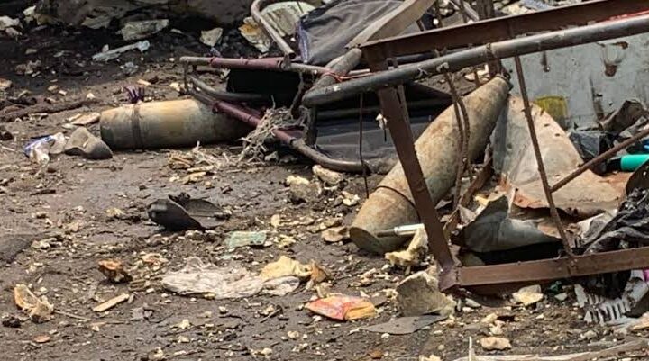 Scene of the explosion in Lagos