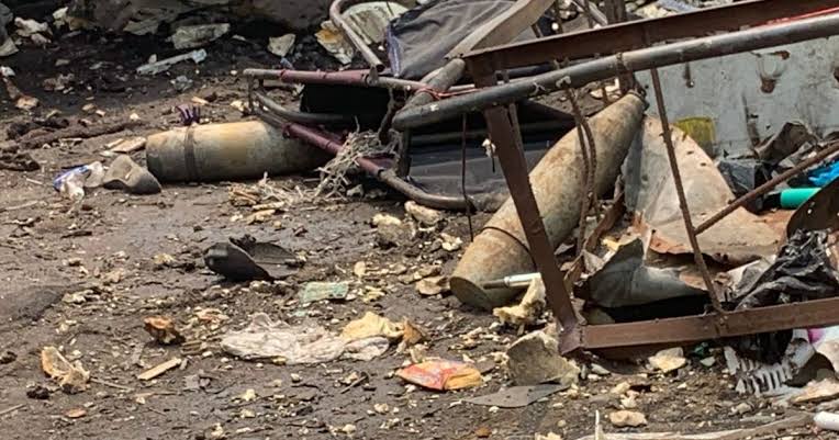 Scene of the explosion in Lagos