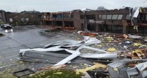 Aftermath of storm in the United States