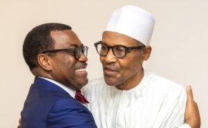 L-R: AfDB President, Akinwumi Adesina and Former President Muhammadu Buhari during a visit in Kaduna