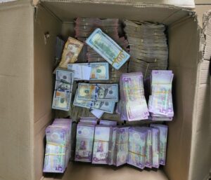 Foreign currencies confiscated by officers of the Nigeria Customs Service, NCS at the Mallam Aminu Kano International Airport