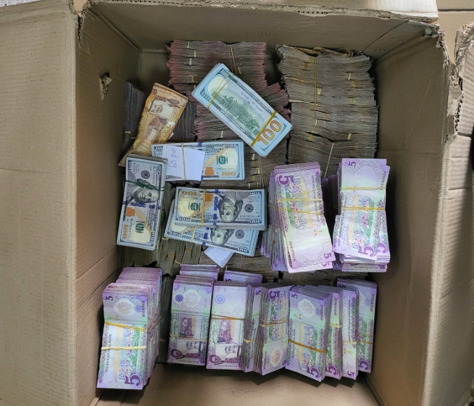 Foreign currencies confiscated by officers of the Nigeria Customs Service, NCS at the Mallam Aminu Kano International Airport