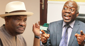 FCT Minister, Nyesom Wike and Femi Falana, SAN