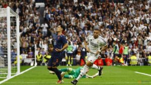 Mbappe double helps Real Madrid win 3-2 over Celta Vigo