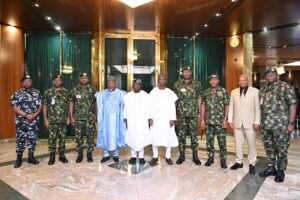 Tinubu meets service chiefs in Abuja