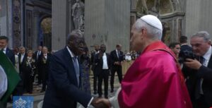 President Bola Tinubu and Pope Leo XIV