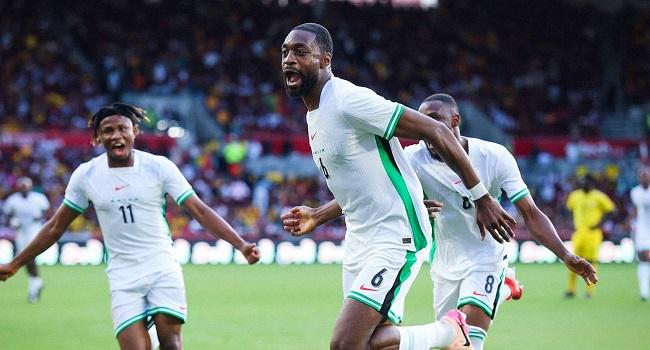 Super Eagles players celebrating their victory against Black Stars of Ghana