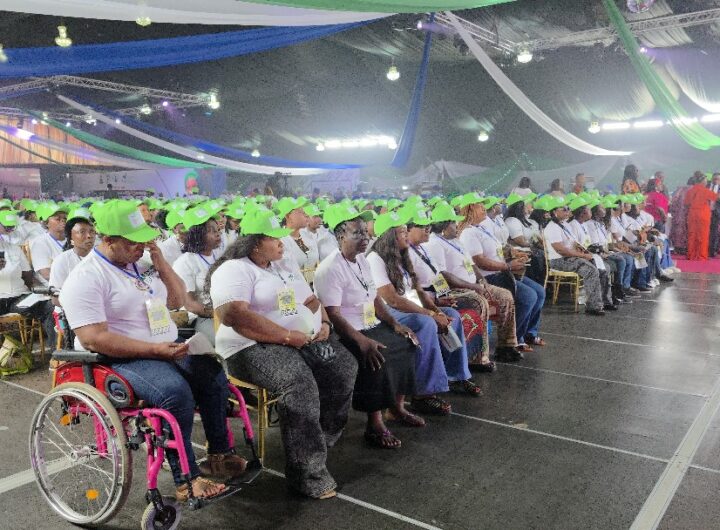 Beneficiaries of the empowerment programme organised by the Office of the Senior Special Assistant to the President on Sustainable Development Goals (OSSAP-SDGs) and the Renewed Hope Initiative (RHI), on Friday in Port Harcourt, Rivers