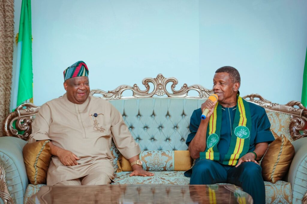 Plateau State Governor, Caleb Mutfwang and RCCG General Overseer, Pastor Enoch Adebayo