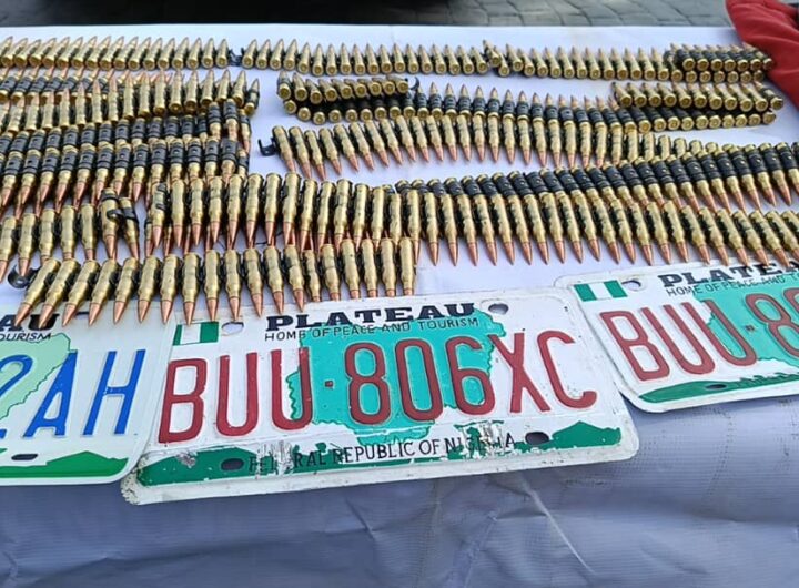 Ammunition recovered by the police in Jos