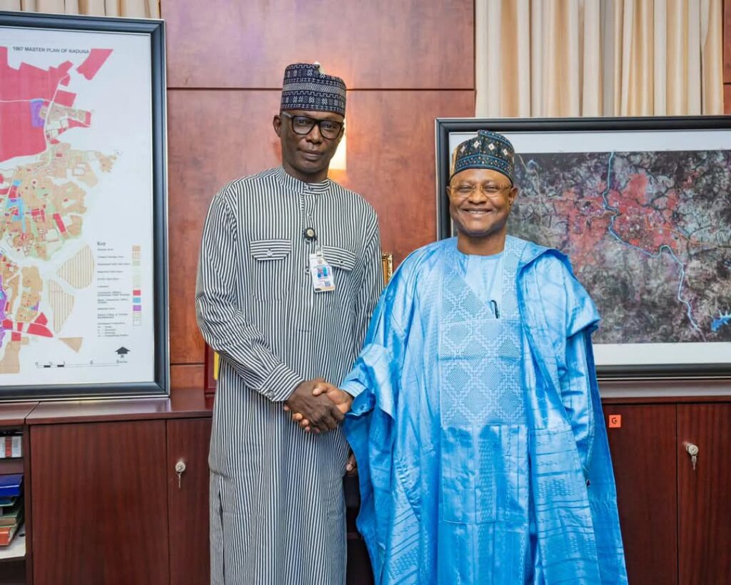 Jerry Adams meets with Governor Uba Sani to discuss fiscal reforms and Kaduna’s development agenda.