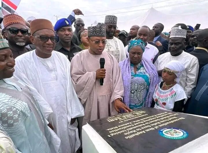 Governor Uba Sani commissioning raid project in Kaduna State