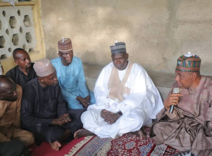 Borno State Governor, Babagana Zulum paid a condolence visit to families of the slain CJTF