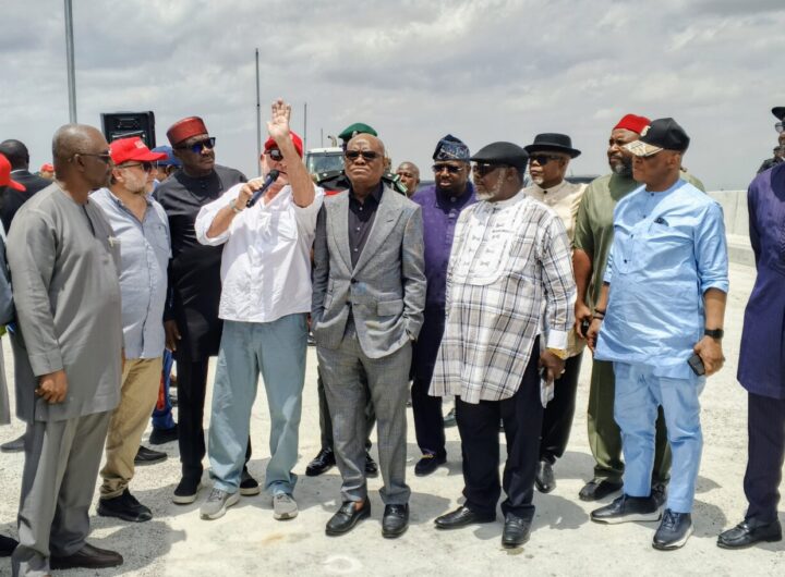 FCT Minister, Nyesom Wike, inspecting some projects in Abuja