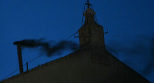 Black smoke form Sistine Chapel