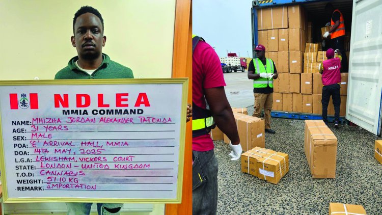 N6.5 billion opioids intercepted in Lagos, Rivers ports as NDLEA nabs 2 British men 2 NDLEA arrest drug suspect