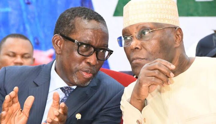Former Delta State Governor, Ifeanyi Okowa and former PDP Presidential candidate, Atiku Abubakar
