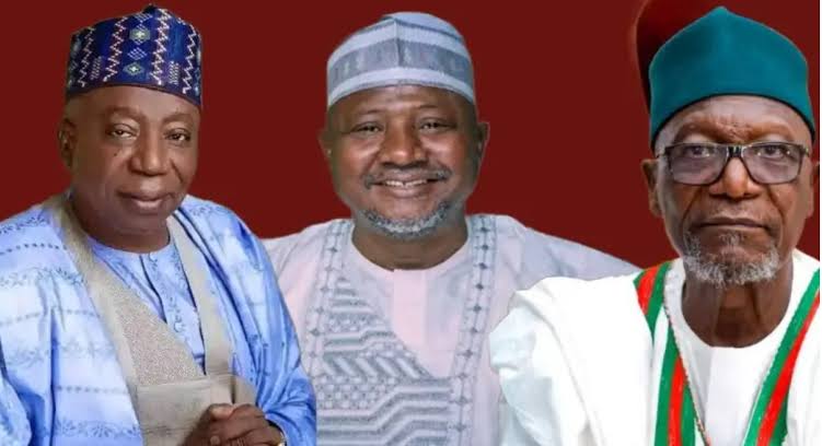 senators – Adamu Aliero (Kebbi Central); Yahaya Abdullahi (Kebbi North) and Garba Maidoki (Kebbi South),