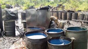 Stolen crude oil