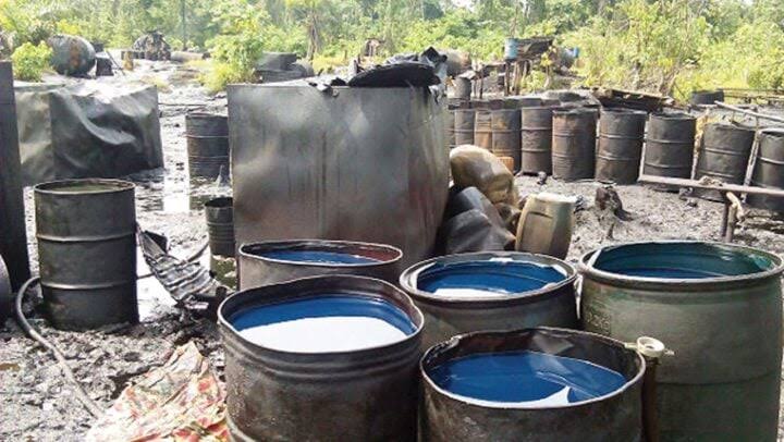 Stolen crude oil