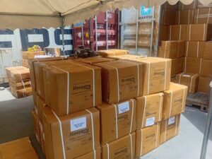 A picture of unregistered pharmaceutical products intercepted by Apapa Customs Command in Lagos.