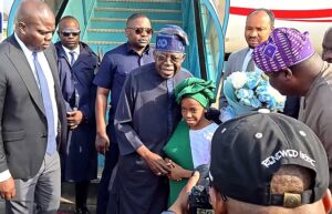 President Bola Tinubu arrives in Lagos State