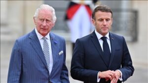 British King Charles and French President Emmanuel Macron