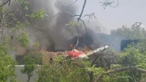 Air India plane crasheds near Ahmedabad's Sardar Vallabhbhai Patel International Airport shortly after takeoff on Thursday.