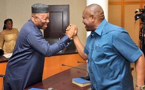 Senate President, Godswill Akpabio and FCT Minister, Nyesom Wike