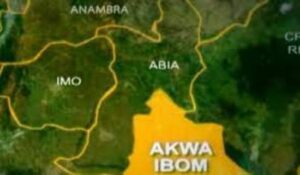 Akwa-Ibom State map in South South Nigeria