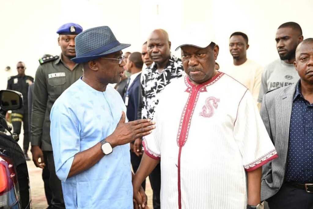 Akume, Benue Governor Alia reconcile after months of feud 2 Benue State Governor, Hyacinth Alia and SGF George Akume