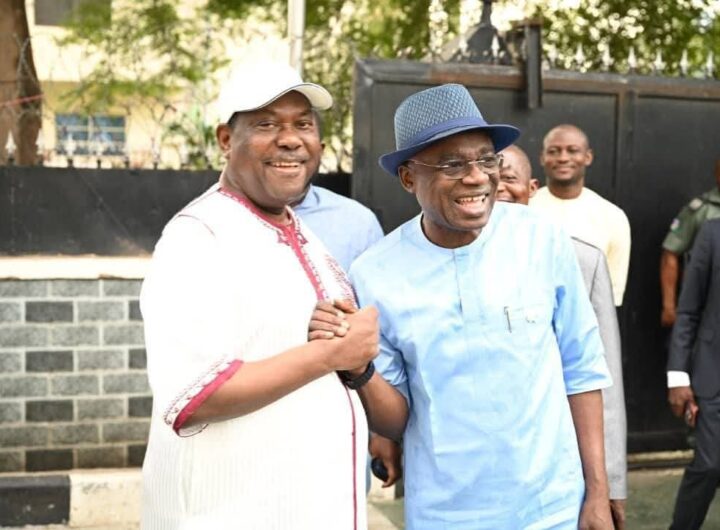 Benue State Governor, Hyacinth Alia and SGF George Akume