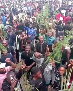 Benue youths protesting against incessant killings by herdsmen