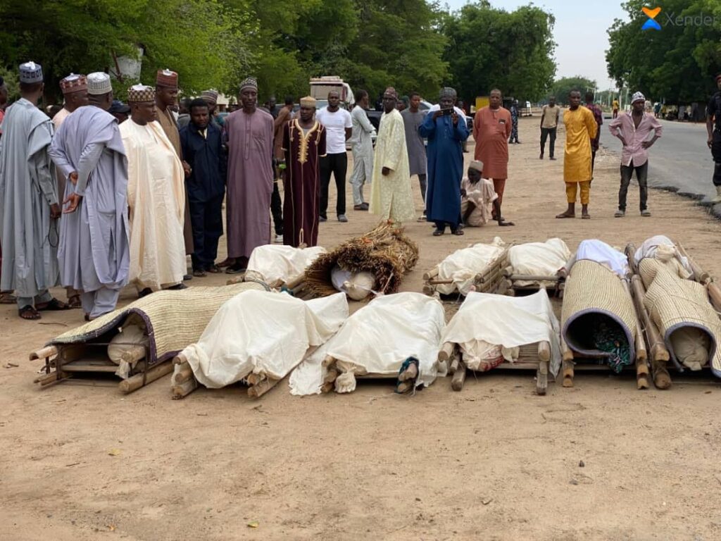 Vctims of Boko Haram suicide bomb in Konduga, Borno State