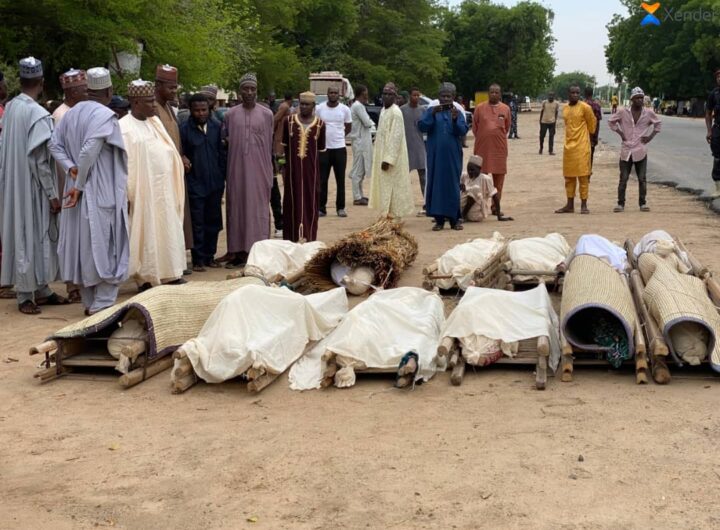 Vctims of Boko Haram suicide bomb in Konduga, Borno State