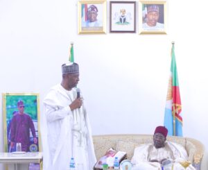 Borno State Governor, Babagana Zulum speaking on Friday during his sallah homage to the Shehu of Borno, Dr. Abubakar ibn Umar Garbai El-Kanemi