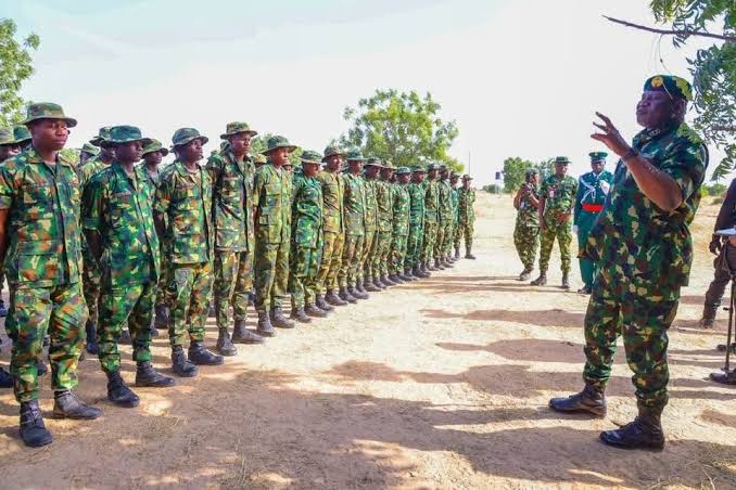 COAS Olufemi Oluyede addressing military troops
