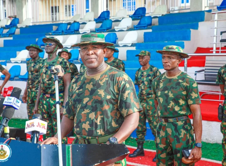 CAS Hassan Abubakar, speaking during the assurance during the Second Quarter Route March of the Nigerian Air Force (NAF), on Wednesday in Abuja.