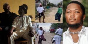 Comedian Brain Jotter finally meets veteran singer Mike Ejeagha after making his song Gwo Gwo Gwo Ngwo go viral 696x348 1