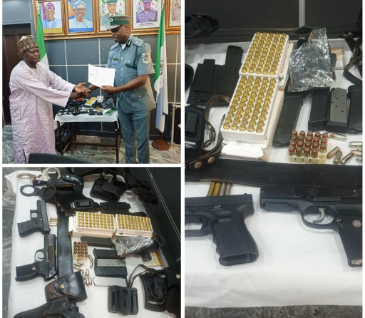 Nigeria Customs hands over seized arms, ammunition to DSS
