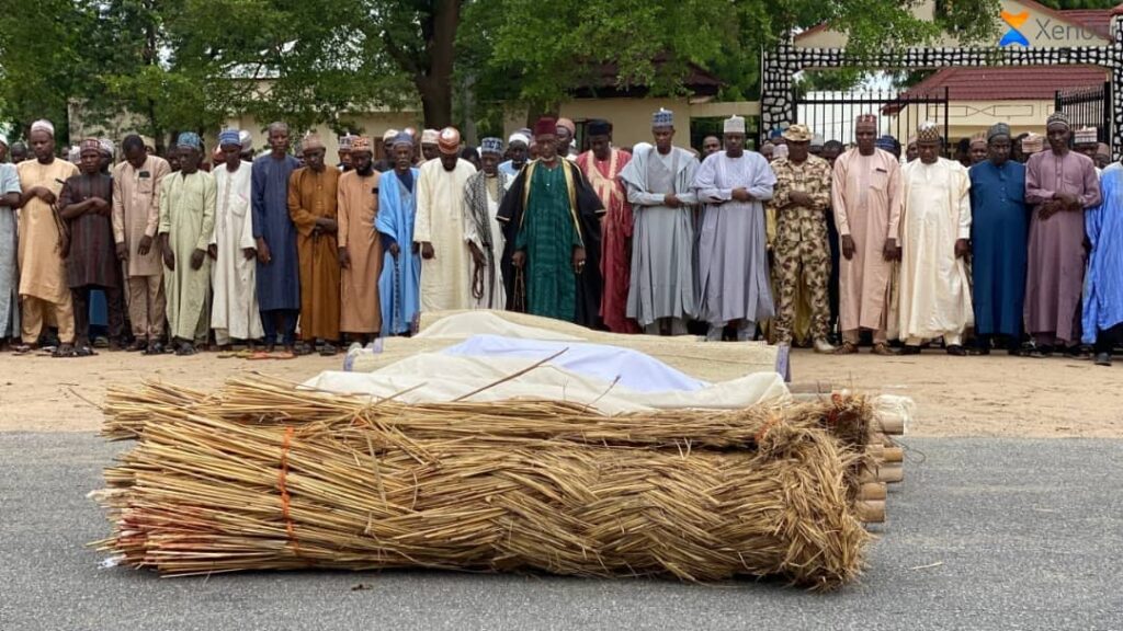 Boko Haram suicide bomb claims 12 lives, injures 17 in Konduga, Borno 2 Funeral prayers for the victim of Boko Haram suicide bomb in Konduga, Borno State
