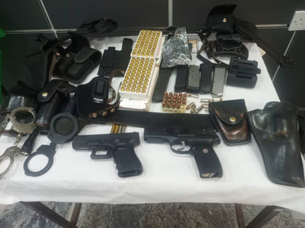 Nigeria Customs hands over seized arms, ammunition to DSS 2 Guns intercepted by Customs and handed over to DSS