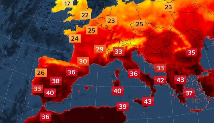 Extreme heatwave sweeps across Europe as Spain sets June record with 46°C temperatures