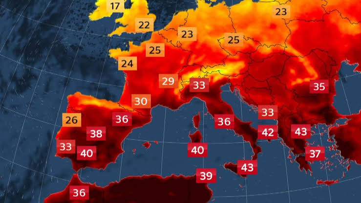 Extreme heatwave sweeps across Europe as Spain sets June record with 46°C temperatures